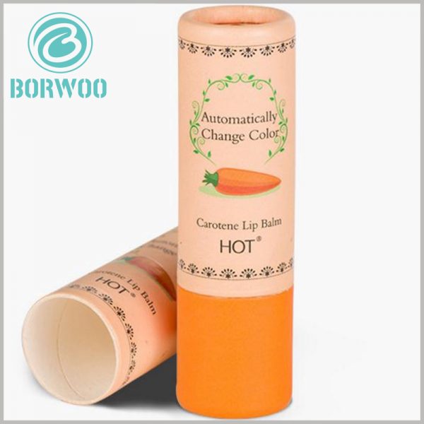 Custom recycled printed paper tube for lip balm packaging