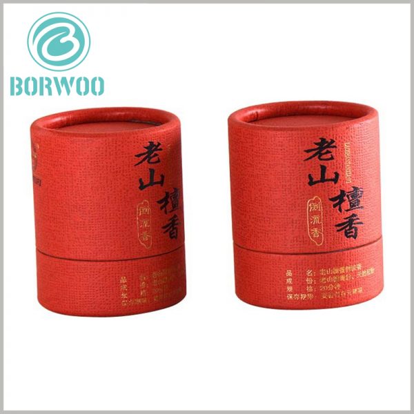 red cardboard tube boxes for sandalwood oil packaging