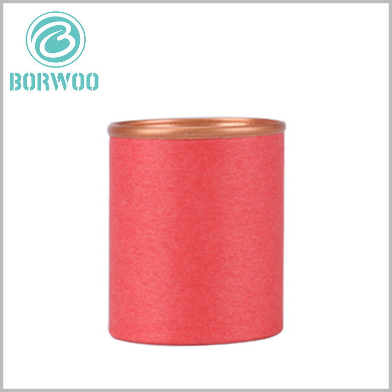 red cardboard tube packaging with easy open aluminium lid.Paper tube packaging is highly artistic and helpful for product promotion.