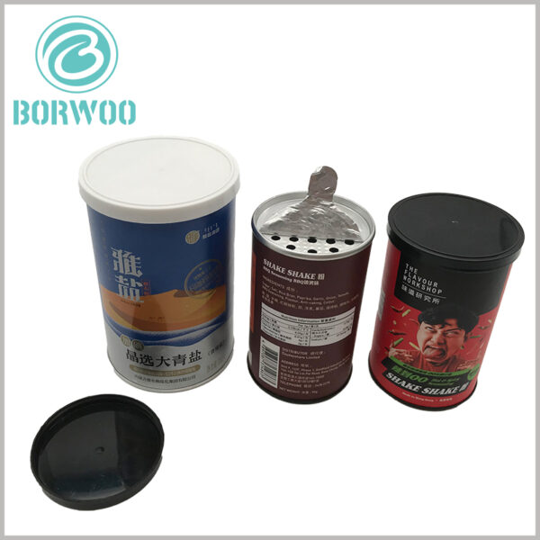 salt and pepper packaging paper tube wholesale, you can choose plastic lids of different colors or paper lids on the top