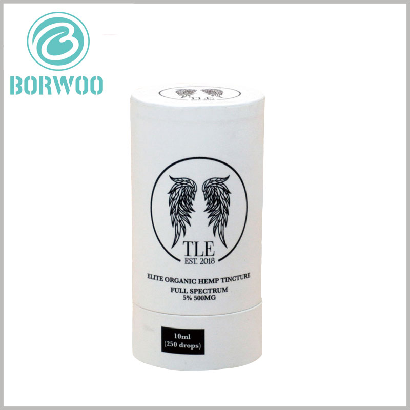 simple white paper tube for 10ml essential oil packaging boxes.Black is the only printed color of the package, in sharp contrast to the white paper tube