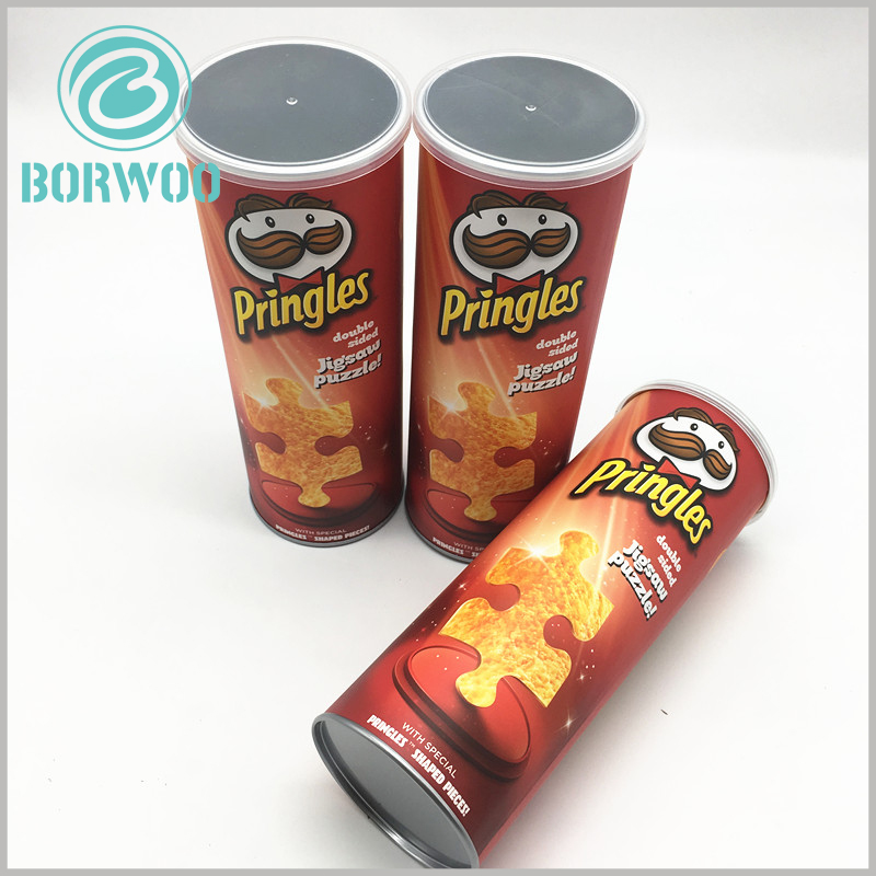 small cardboard food tubes packaging for potato chips.Food grade tube packaging boxes with printing