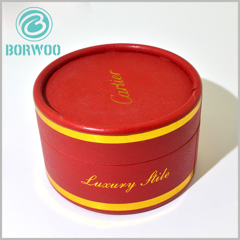 small cardboard round tube boxes with gold stamping printed