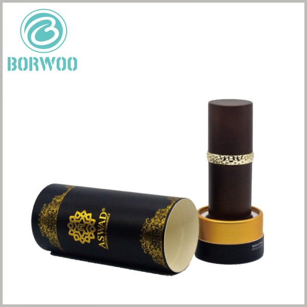 small cardboard tubes boxes for perfume bottles packaging.The size of the paper tube perfume packaging boxes is determined by the size of the perfume and can be manufactured in a unique package to increase the competitiveness of the product.