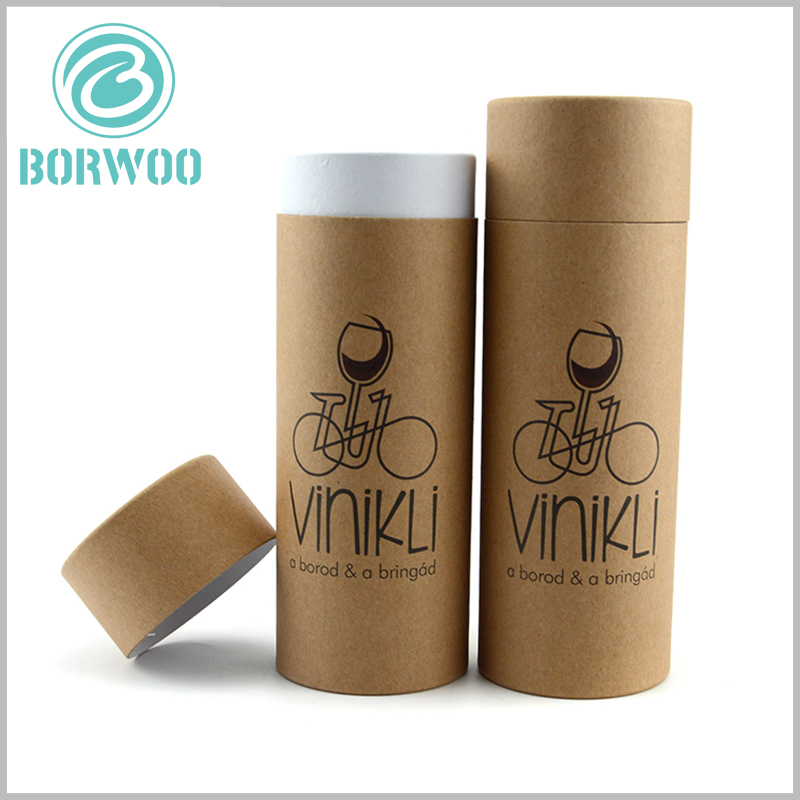 small kraft paper tube gift boxes packaging for food