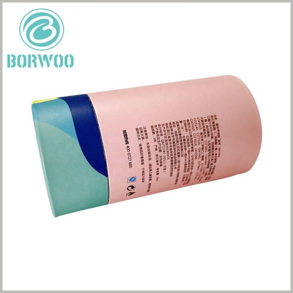 small paper tube for nail polish packaging. Printing detailed text on the paper tube packaging allows customers to understand the product independently and quickly.