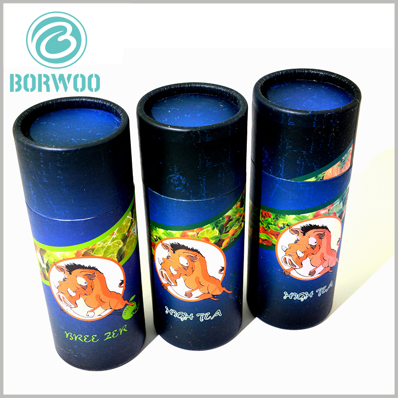 small paper tube packaging for tea.CMYK printing is the most cost-effective way, but through creative packaging design, it also has unexpected results.