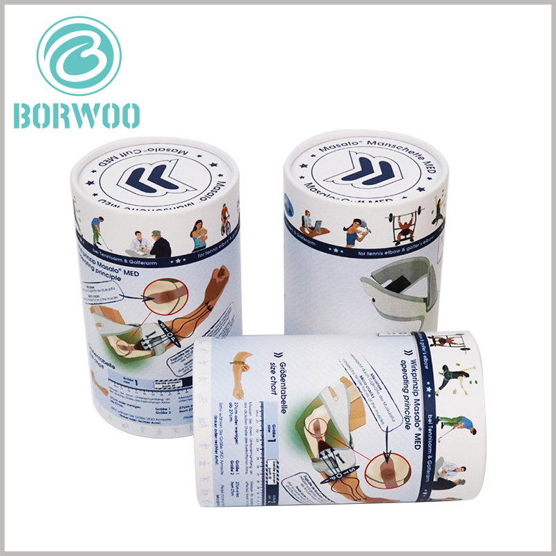 sport packaging cardboard tube with printing.Use multiple patterns and specific text printing to explain the product.