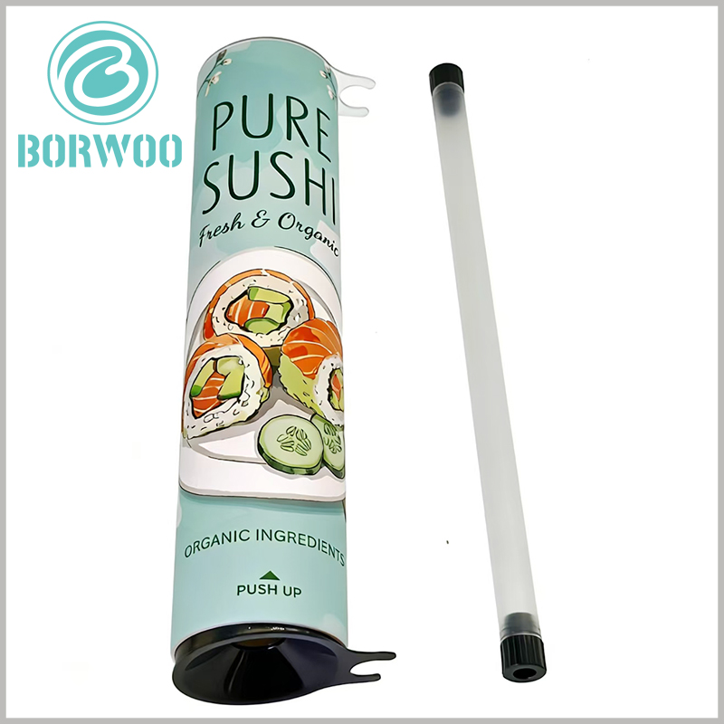 sushi tube push pop container packaging boxes with logo