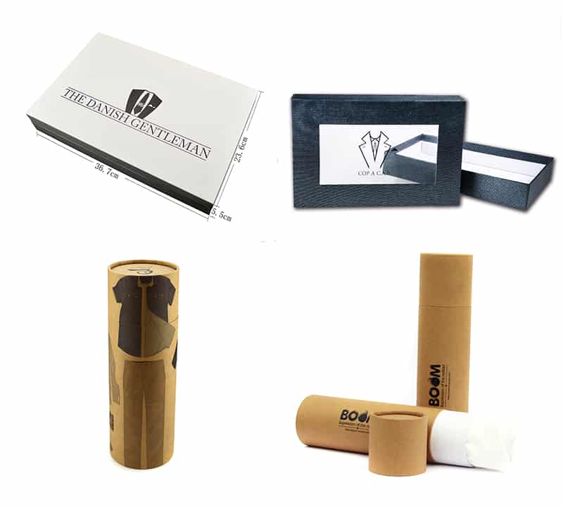 custom t shirt packaging boxes,Can choose a variety of styles, paper tube packaging, square packaging or custom packaging with windows
