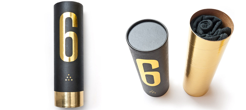 custom luxury t shirt tube packaging with bronzing logo wholesale