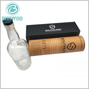 Whiskey tube packaging and corrugated boxes, corrugated boxes and wine tube packaging printed logo is consistent, better brand promotion.