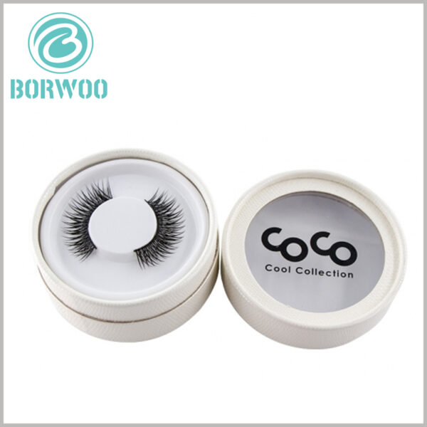 white eyelash tube boxes packaging with logo