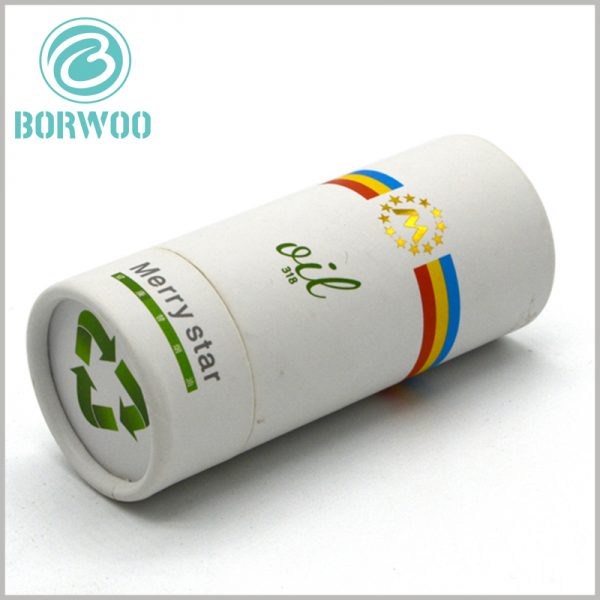 white small cardboard tube boxes packaging for essential oil bottles