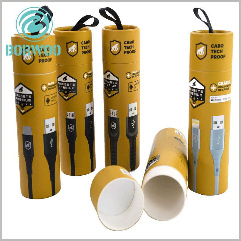 wholesale Printable recycled paper tubes for cable packaging boxes.The packaging design is simple and intuitive to show the product features