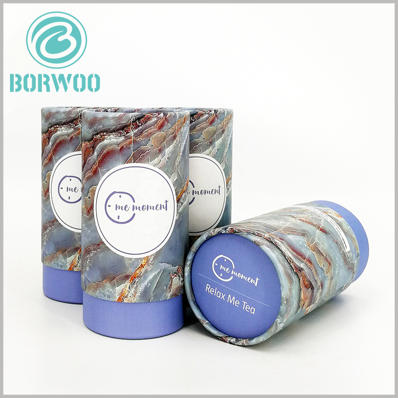 wholesale cardboard tube food packaging boxes for tea.with outstanding design and printing that shows a high-end quality of product inside.