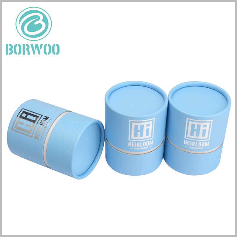 elegant cardboard tube packaging for skin care products.The only printing technic applied is hot silver printing