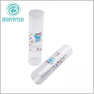 wholesale clear plastic tubes packaging for toys.consumers can see the internal products directly through the transparent part of the package