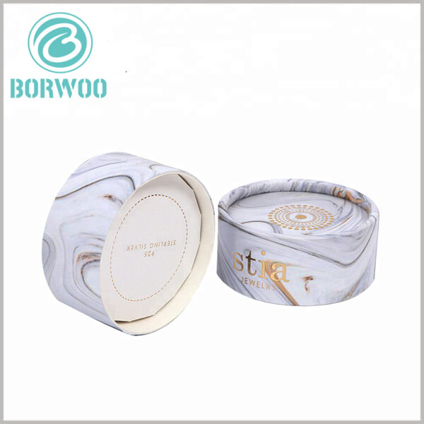 wholesale creative paper tube packaging for jewelry boxes.Creative texture, inner foil with hot stamping inside