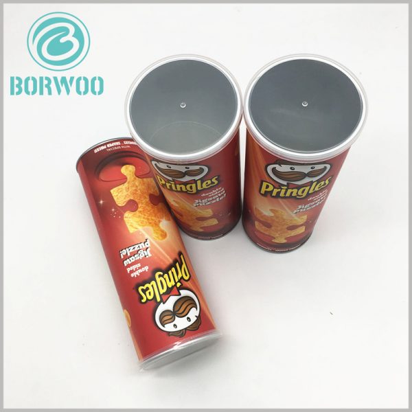 wholesale eco-friendly cardboard tubes packaging for potato chips.Food grade tube packaging boxes with printing