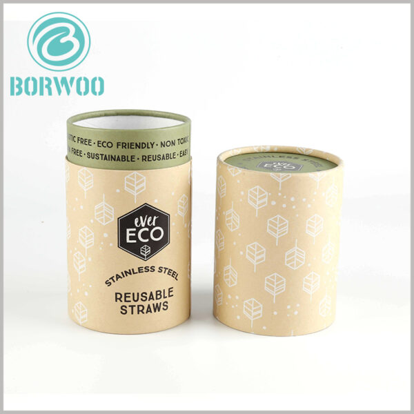wholesale printed cardboard tubes packaging for straws.The inner tube of the customized packaging has a printed pattern, which improves the visual experience of the packaging.