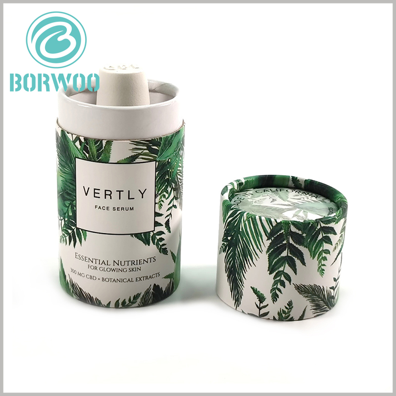 wholesale small paper tube packaging for skin care product. The customized paper tube packaging is made of white cardboard as the raw material, and after surface treatment, the brightness of the packaging can be improved.